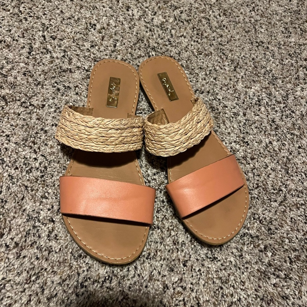 Elegant Tan and Peach Women's Sandals